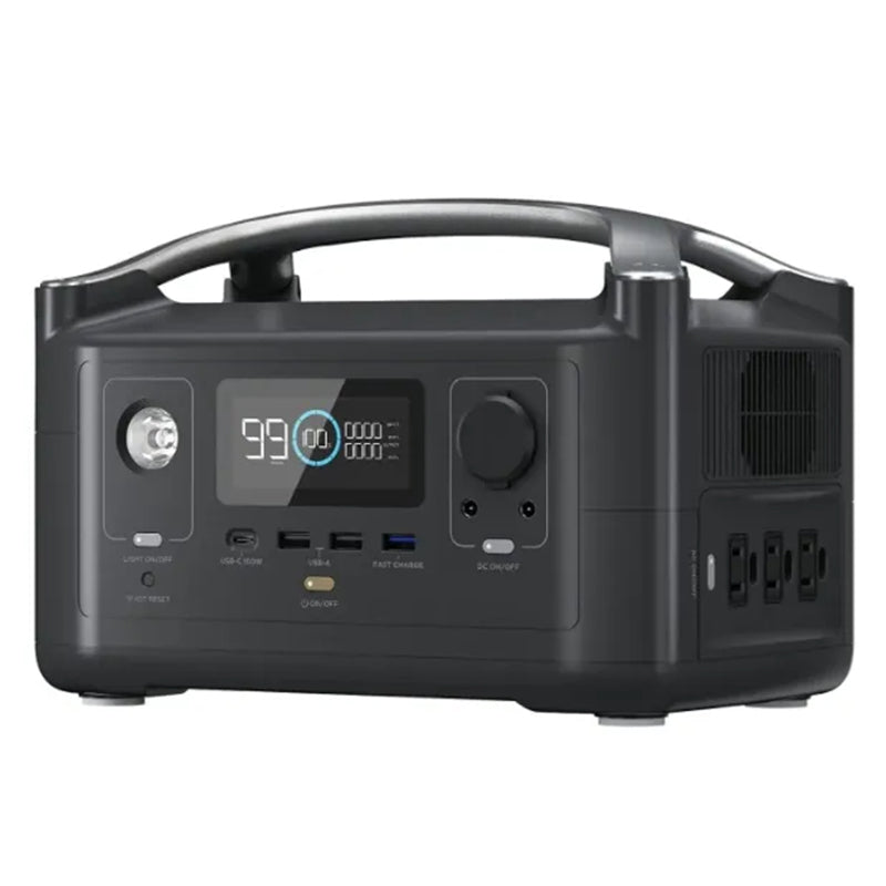 288Wh Portable Power Station 3 x 600W AC Outlets and LED Flashlight
