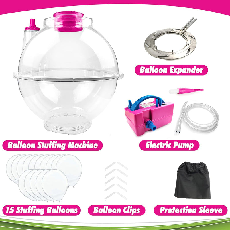 Balloon Stuffing Machine, Balloon Stuffer Machine Kit with Electric Air Pump and Expander Tool