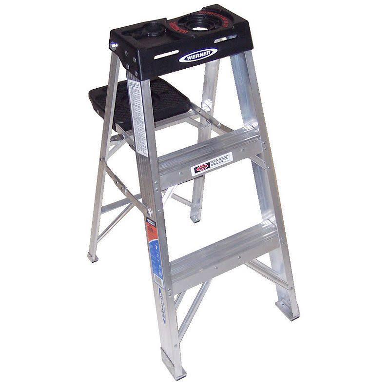 373 3 Ft Aluminum Stepladder, 300 LB Capacity