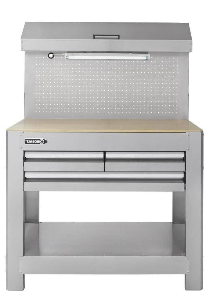 45-in W x 36-in H 3-Drawer Work Bench Ss