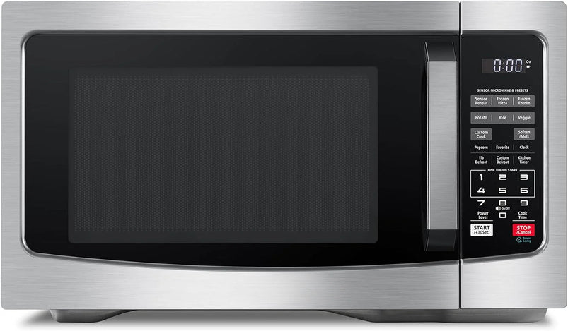 Air Fryer Combo 8-in-1 Countertop Microwave Oven, with Convection, Broil, Odor Removal Mode, 12.4" Position Memory Turntable, Child-Lock, 1.0 Cu. Ft.