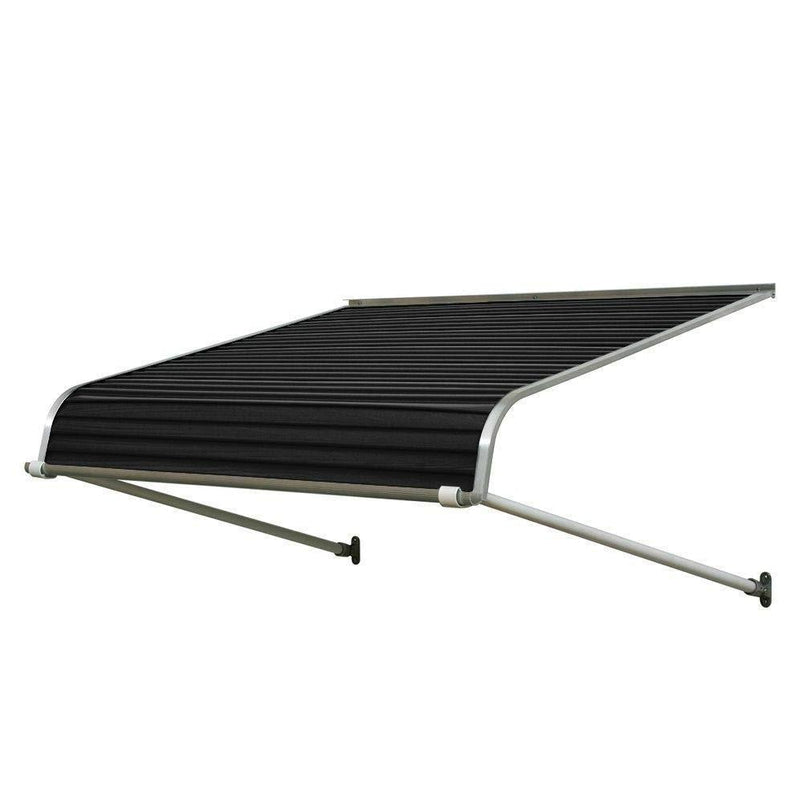 4 Ft. 1100 Series Door Canopy Aluminum Awning 12 In. H x 42 In. D in Black