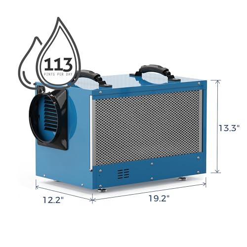 Alorair Commercial Dehumidifier 113 Pint, with Drain Hose for Crawl Spaces, Basements