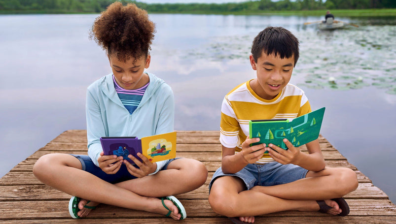 Amazon, Kindle Paperwhite Kids E-Reader 6.8 in Display with Kid-Friendly Cover, 16GB, 2022, 2023, Emerald Forest