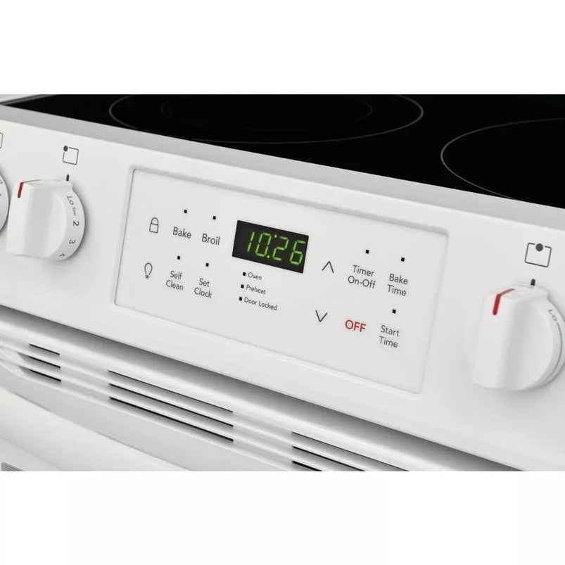 30 In. 5.0 Cu. Ft. Single Oven, White with Nvs Black Glass