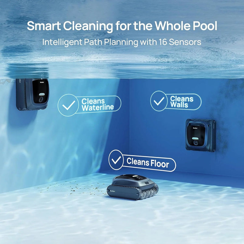 Beatbot Aquasense 2 Cordless Robotic Pool Vacuum Cleaner, Surface Parking, Double-Pass Waterline Scrubbing, Cleans Floor, Walls, and Waterline