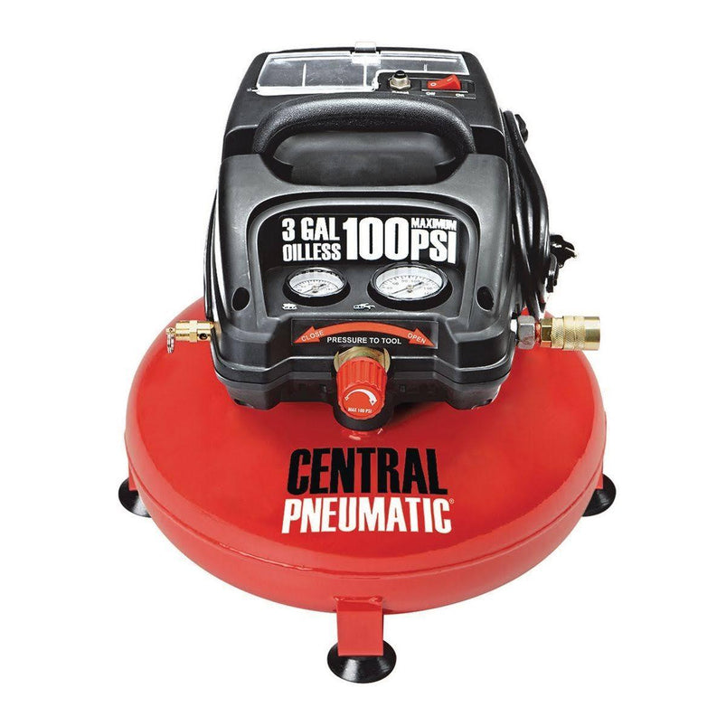 3 Gal. 1/3 100 PSI Oilless Pancake Air Compressor