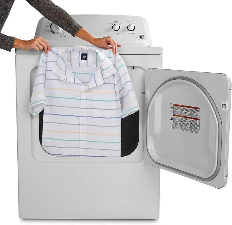 29 in Front Load Electric Dryer with Wrinkle Guard and 7.0 Cubic Ft. Total Capacity, White