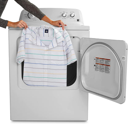 29 in Front Load Electric Dryer with Wrinkle Guard and 7.0 Cubic Ft. Total Capacity, White