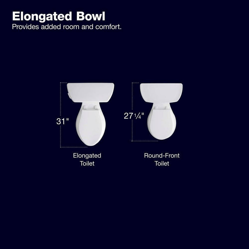 Extra Tall Highline Arc Complete Solution 2-Piece 1.28 Gpf Single Flush Elongated Toilet in White Seat Included 78305-0
