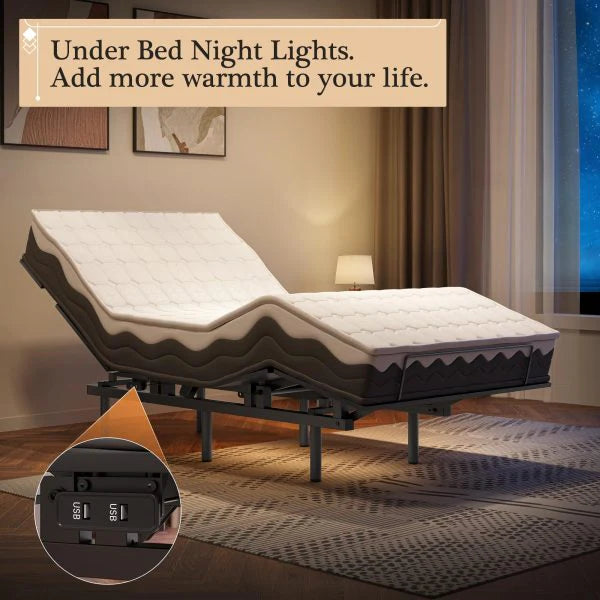 Adjustable Bed Frame -Wireless Remote -Memory Function -Adjustable Bed Base -Head and Foot Lift Incline -Zero Gravity -Quiet Motor for Lying Down