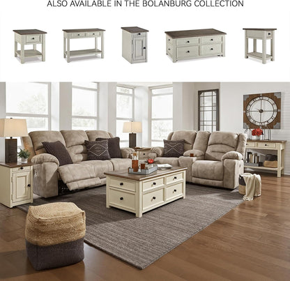 Ashley Bolanburg Lift Top Coffee Table with Drawers, Antique Cream and Brown