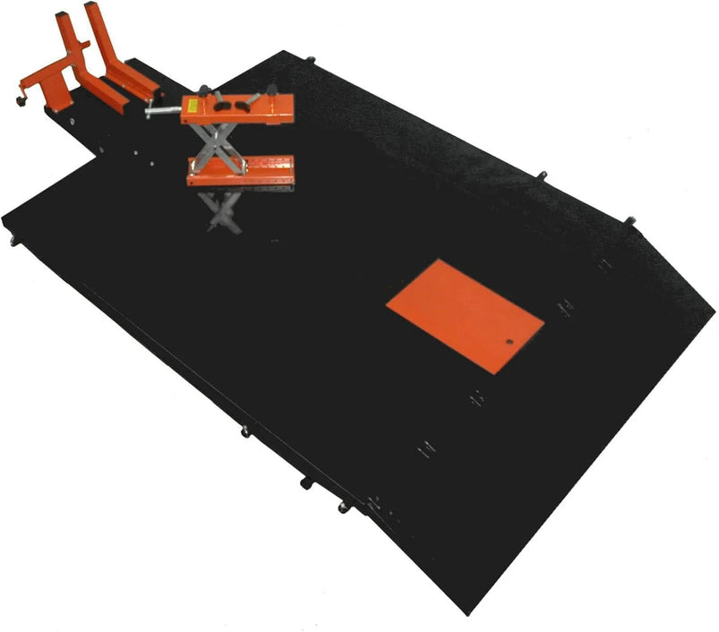 Apluslift MT1500X 1500LB Air-Operated Motorcycle and ATV Lift Table, 48" Wide with Side Extensions, 2-Year Warranty