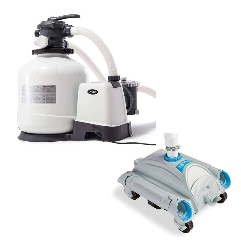 3000 Gph Above Ground Sand Filter Pump and Automatic Vacuum