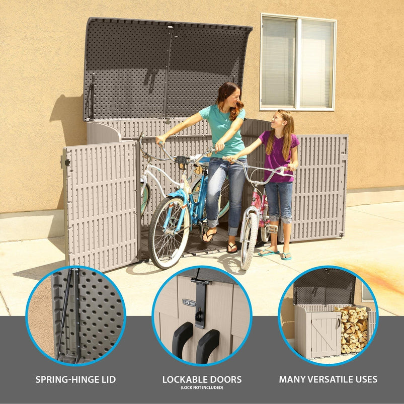Lifetime Horizontal Storage Shed 75 Cubic Feet, 60170