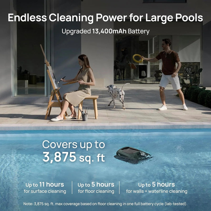 Beatbot Aquasense 2 Pro Cordless Pool Vacuum Robot, Unmatched 5-in-1 Cleaning, Surface Parking, Skims Water Surface with App Control