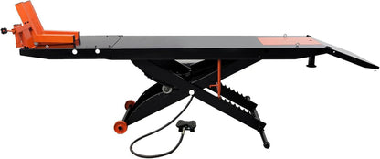 Apluslift MT1500X 1500LB Air-Operated Motorcycle and ATV Lift Table, 48" Wide with Side Extensions, 2-Year Warranty