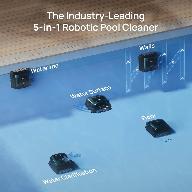 Beatbot Aquasense 2 Pro Cordless Pool Vacuum Robot, Unmatched 5-in-1 Cleaning, Surface Parking, Skims Water Surface with App Control
