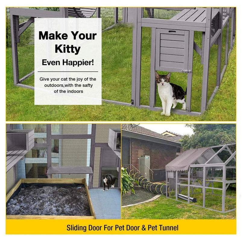 Aivituvin Outdoor Cat Run, Large Cat Enclosure