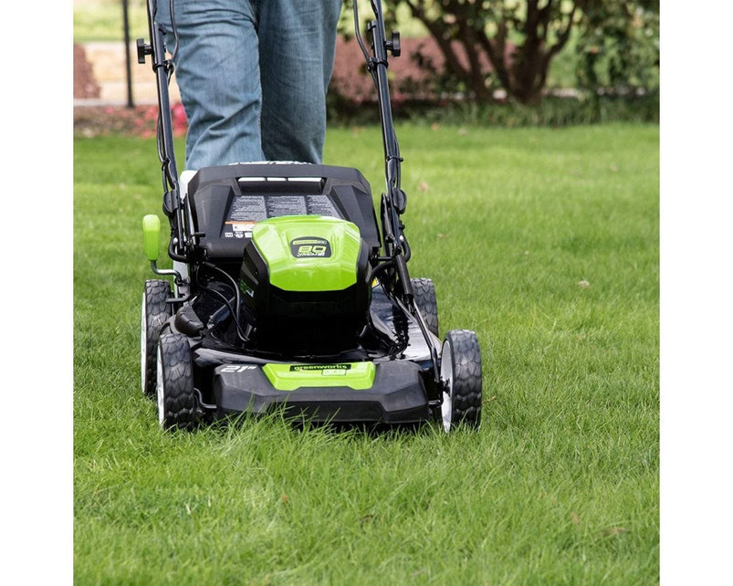80V Cordless 21 in Self-Propelled Brushless Lawn Mower, Greenworks