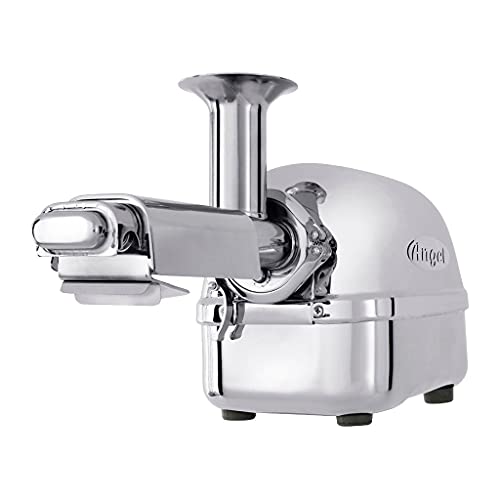 Angel Juicer Ag 5500SFH Stainless Steel Electric Juice Extractor, Sus 304 Food Grade, 3HP Grinding Force, Dual Gear Technology, 10 Year Warranty
