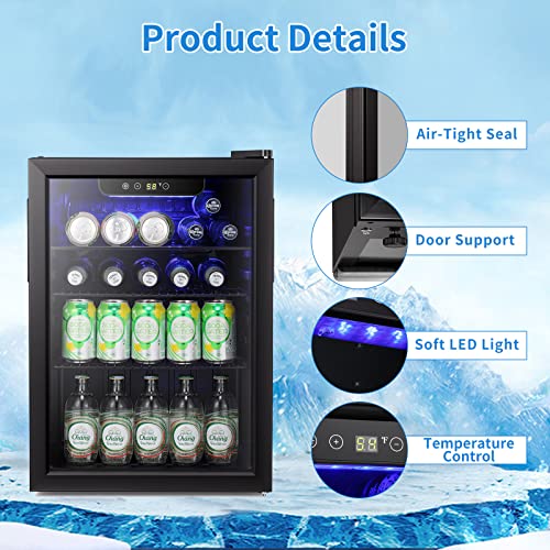 Antarctic Star Mini Fridge-95 CAN Beverage Refrigerator