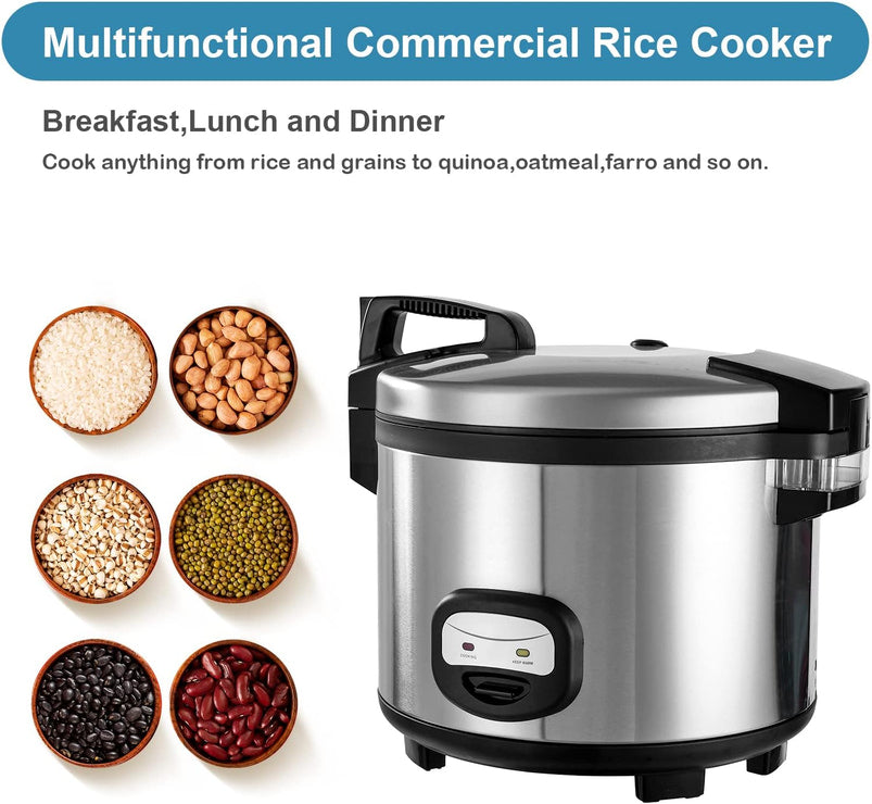 60-Cup Cooked Commercial Rice Cooker and Warmer