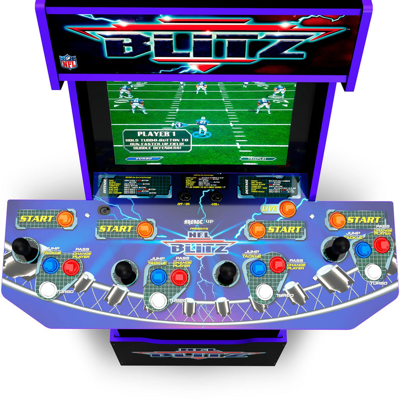 Arcade1Up, Nfl Blitz Arcade with Riser and Lit Marquee, Multi