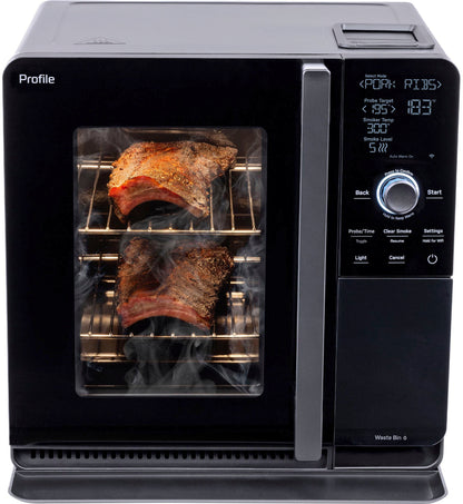 GE Profile, Smart Indoor Smoker, Black, 2025