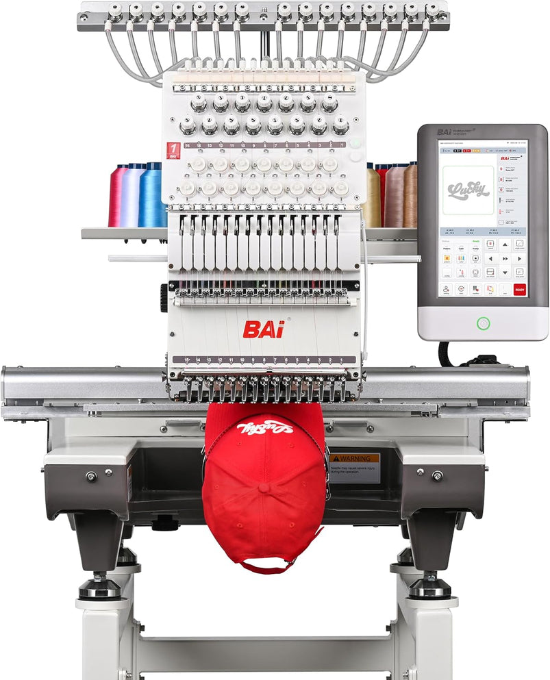 Bai Mirror 15-Needle Embroidery Machine, 20x14", Touchscreen