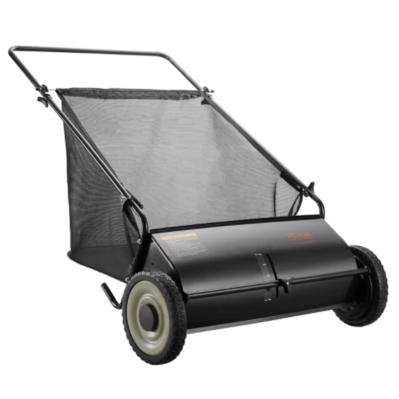 Heavy Duty Steel 26 Inch Collector Push Lawn Sweeper, 2025