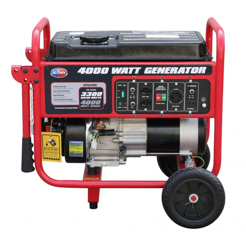 4000 Watt Generator APGG4000, 4000W Portable Generator Power Backup, RV Standby, Hurricane Damage Restoration Power Backup, EPA Certified