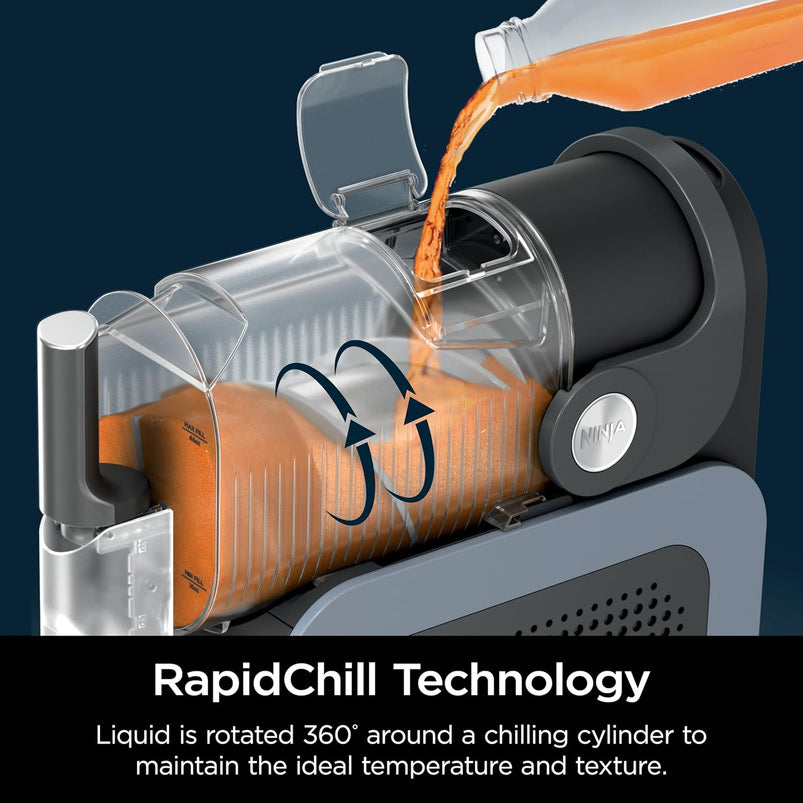 Slushi with Rapidchill Technology, 88 oz. Frozen Drink and Slushie Machine, 5 Preset Programs, Margaritas, Frappes, Premium Accents, Black, FS301