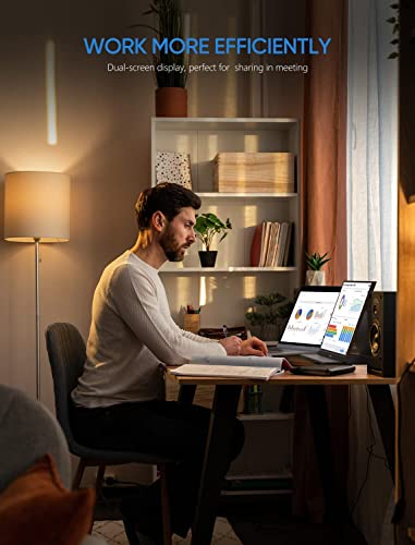 Arzopa Portable Monitor, 15.6 in 1080P FHD Laptop Monitor USB C HDMI Computer Display Hdr Eye Care