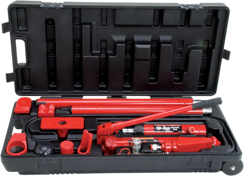 B65115 Black/Red Hydraulic Body Repair 19 Piece Kit, 10 Ton Capacity