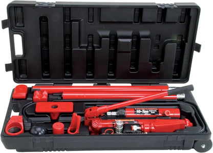 B65115 Black/Red Hydraulic Body Repair 19 Piece Kit, 10 Ton Capacity
