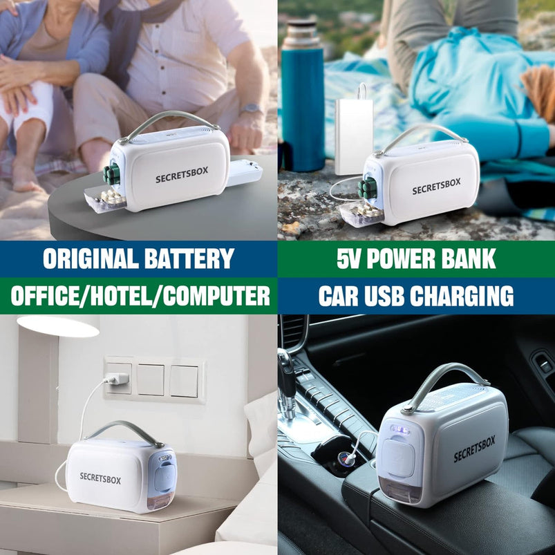 24H 2N1 Insulin Cooler Travel Case 40000mAh Rechargeable Battery Medication Cooler for Travel TSA Approved USB Medicine Cooler for Travel 36-46F