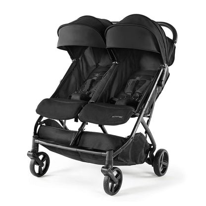 3Dpac Cs Plus Double Stroller, Black, Car Seat Compatible Baby Stroller, Lightweight Stroller with Convenient One-Hand Fold