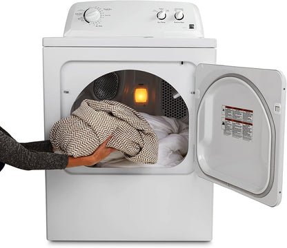 29 in Front Load Electric Dryer with Wrinkle Guard and 7.0 Cubic Ft. Total Capacity, White