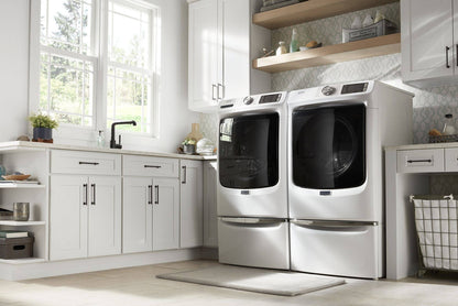 MED6630HW Front-Loading Electric Dryer, White