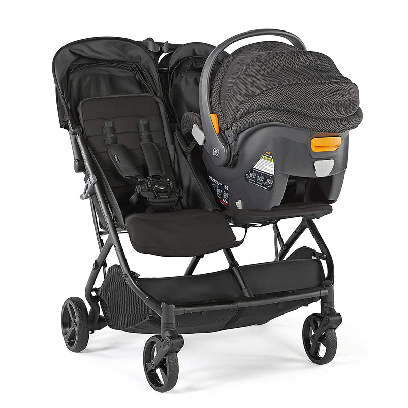 3Dpac Cs Plus Double Stroller, Black, Car Seat Compatible Baby Stroller, Lightweight Stroller with Convenient One-Hand Fold