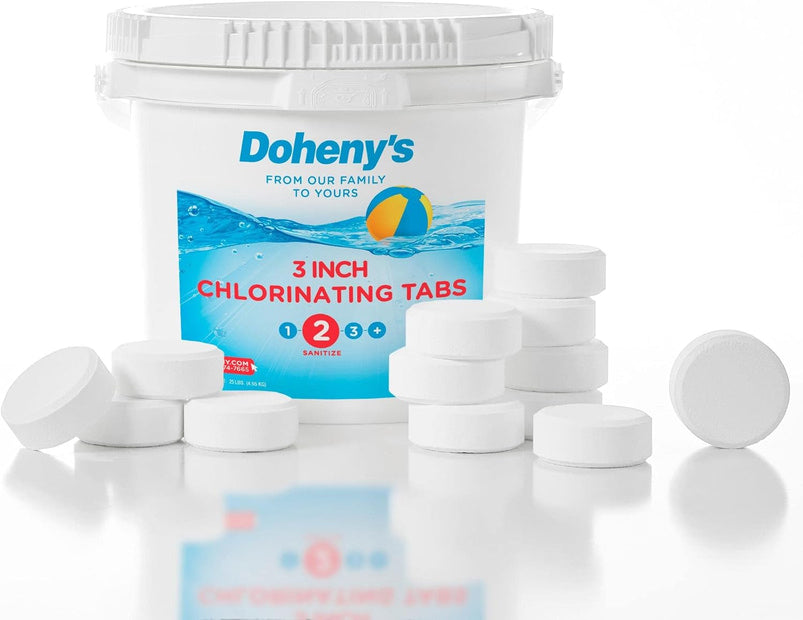 3 Inch Stabilized Chlorine Tablets, Pro-Grade Pool Sanitizer, Long Lasting, Slow Dissolving, 99% Pure Tri-Chlor, Individually Wrapped, 50lb