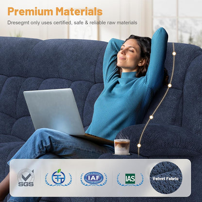 3 Seat Reclining Sofa with Storage Drawer USB Ports and Cup Holders Manual Couch