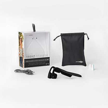 Aftershokz Titanium Bone Conduction Wireless Bluetooth Headphones, Black