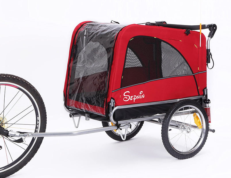 3 in 1 Large Sized Bike Trailer Bicycle Pet Trailer/Jogger/Dog Cage with Suspension 10308