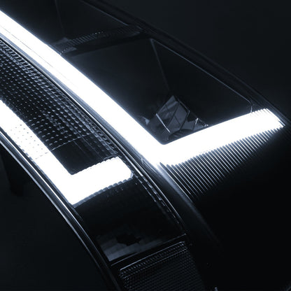 4-Pack LED Running Light Bars L Plus R Black Headlights Plus Bumper Signals for 2003-2014 Chevrolet Express 1500, 2003-2023 Chevrolet Express 2500