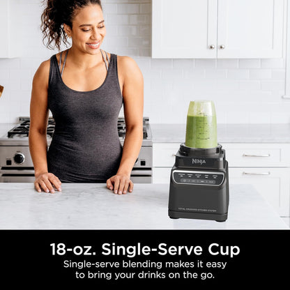 Mega Kitchen System, 1500W, 4 Functions for Smoothies, Processing, Dough, Drinks, with 72-oz. Blender Pitcher, 64-oz. Processor Bowl