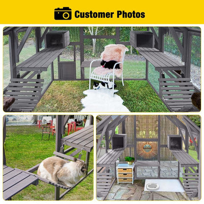 Aivituvin Outdoor Cat Run, Large Cat Enclosure