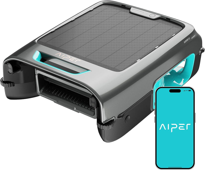 Aiper Surfer S2 Solar Pool Skimmer with App Support, 24/7 Cleaning, Dual Charging Modes, Smart Obstacle Avoidance, Ideal for All Swimming Pool Types