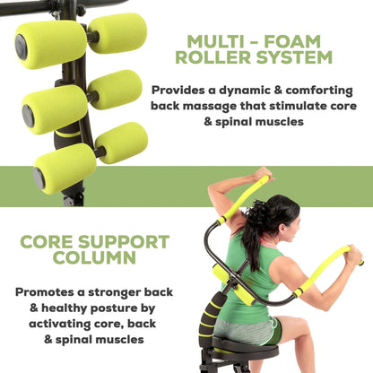 Ab Doer 360 Fitness System with 6 Pack Back Roller Provides an Abdominal and Total Body Workout with Aerobics to Burn Calories and Work Muscles